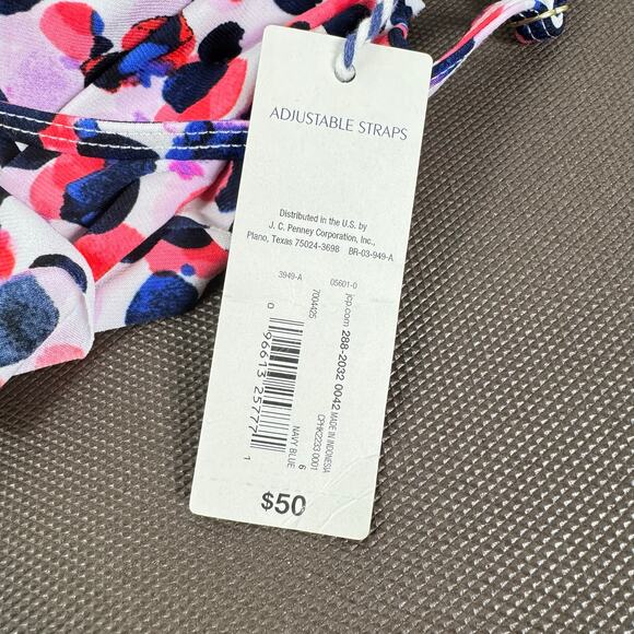 Sonnet Shores Women's Multicolor Floral Adjustable Straps Tank Top Swim Size 6 - Picture 4 of 6